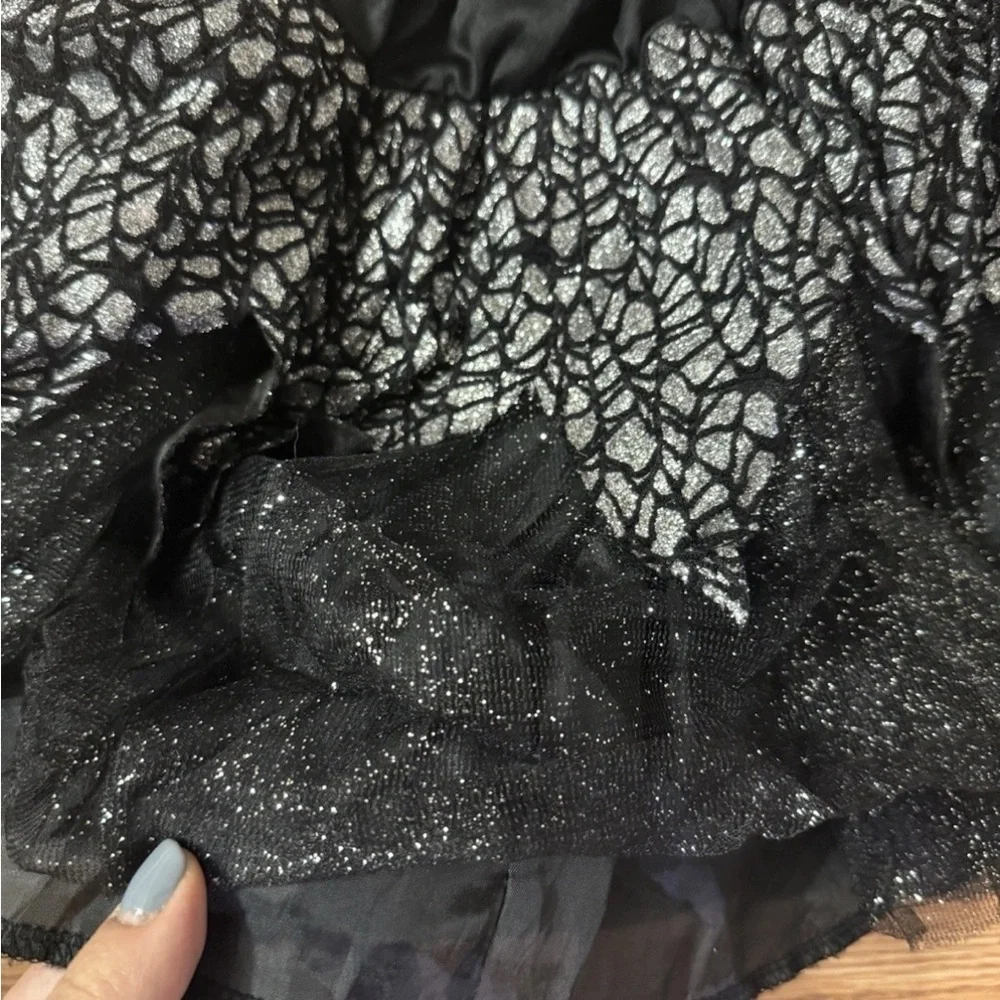 Spirit Halloween Sparkling Glitter SKELETON Tutu Dress Girls Medium 8-10 Costume